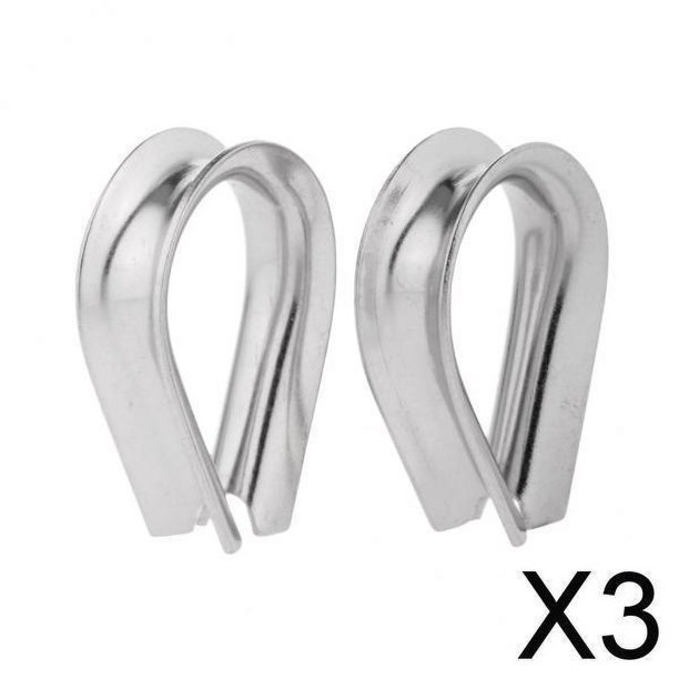 Paquete de 3-4 2 piezas de dedales de cable en forma de corazón de acero inoxidable 3 piezas
