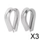 thumbnail image 1 of Paquete de 3-4 2 piezas de dedales de cable en forma de corazón de acero inoxidable 3 piezas, 1 of 6