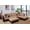 Beige, variant on PonLiving Andes Microfiber with Faux Leather Sofa Set With Ottoman