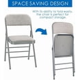 thumbnail image 3 of Pack of 4: Metal Folding Chair with Padded Foam Seat, Steel Frame Foldable Chairs (Black, Beige Gray, White), 3 of 6