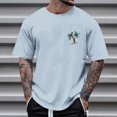 thumbnail image 1 of Tops para hombre, blusas y camisas de cuello redondo y manga corta para hombre, blusas casuales de cuello redondo con estampado de moda para hombre, blusas de cuello redondo y manga corta para hombre., 1 of 4