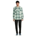 thumbnail image 2 of No Boundaries Men's and Big Men's Long Sleeve Hooded Flannel Shirt, Sizes up to 5X, 2 of 5