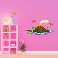 thumbnail image 3 of Volcanic Eruption Island River Cartoon ArtWall Decal Decoration Joyful Cartoon Cartoon Animals Decorating Ideas for Child's Bedroom Size: 40 In(W) x 20 In(H), 3 of 5