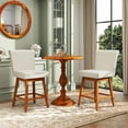 thumbnail image 2 of GVN Barstools, Countertop Bar Chairs,Bar Stools,27 Inch Counter Height Bar Chairs with Rubber Wood Legs Set of 2-Beige, 2 of 11