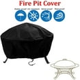 thumbnail image 3 of Housse de Protection Ronde contre le Feu Imperméable Protection UV Polyester Noir pour Barbecue Rond (Diamètre 92 cm, Hauteur 30 cm), 3 of 5