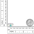 thumbnail image 6 of Gem Stone King 925 Silver and 10K Yellow Gold Blue Apatite and Lab Grown Diamond Engagement Ring for Women | 1.02 Cttw | Oval 7X5MM | Gemstone Birthstone | Size 7, 6 of 6