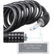thumbnail image 5 of Cable de bloqueo de bicicleta (4 pies), código de combinación reiniciable de 5 dígitos de cuerda automática, cable de seguridad de cadena de bicicleta de acero flexible con soporte de montaje para bicicleta - Negro ER, 5 of 5