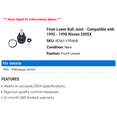thumbnail image 2 of Front Lower Ball Joint - Compatible with 1995 - 1998 Nissan 200SX 1996 1997, 2 of 2