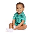 thumbnail image 4 of Wonder Nation Baby Boys Short Sleeve Printed Collared Button Top and Matching Shorts Set, Sizes 0/2M-24M, 4 of 7