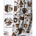 thumbnail image 3 of Coffee Beans Blackout Curtains for Bedroom Living Room Darkening Curtains 96 Inches Long Funny Cartoon Brown Cake Hot Chocolate Cup Window Curtain 2 Panels Set Window Treatment Grommet Drapes 52"x96", 3 of 9