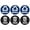 Blue,Black, variant on Uxcell 5 Inch Recycle Sticker Trash Can Labels Self Adhesive Recycling Vinyl Green Black 6pcs