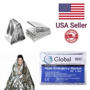 Emergency Mylar Thermal Blankets - Space Blanket Survival Kit Camping Blanket (45-Pack). Perfect for Outdoors, Hiking, Survival, Bug Out Bag,Marathons, or First Aid
