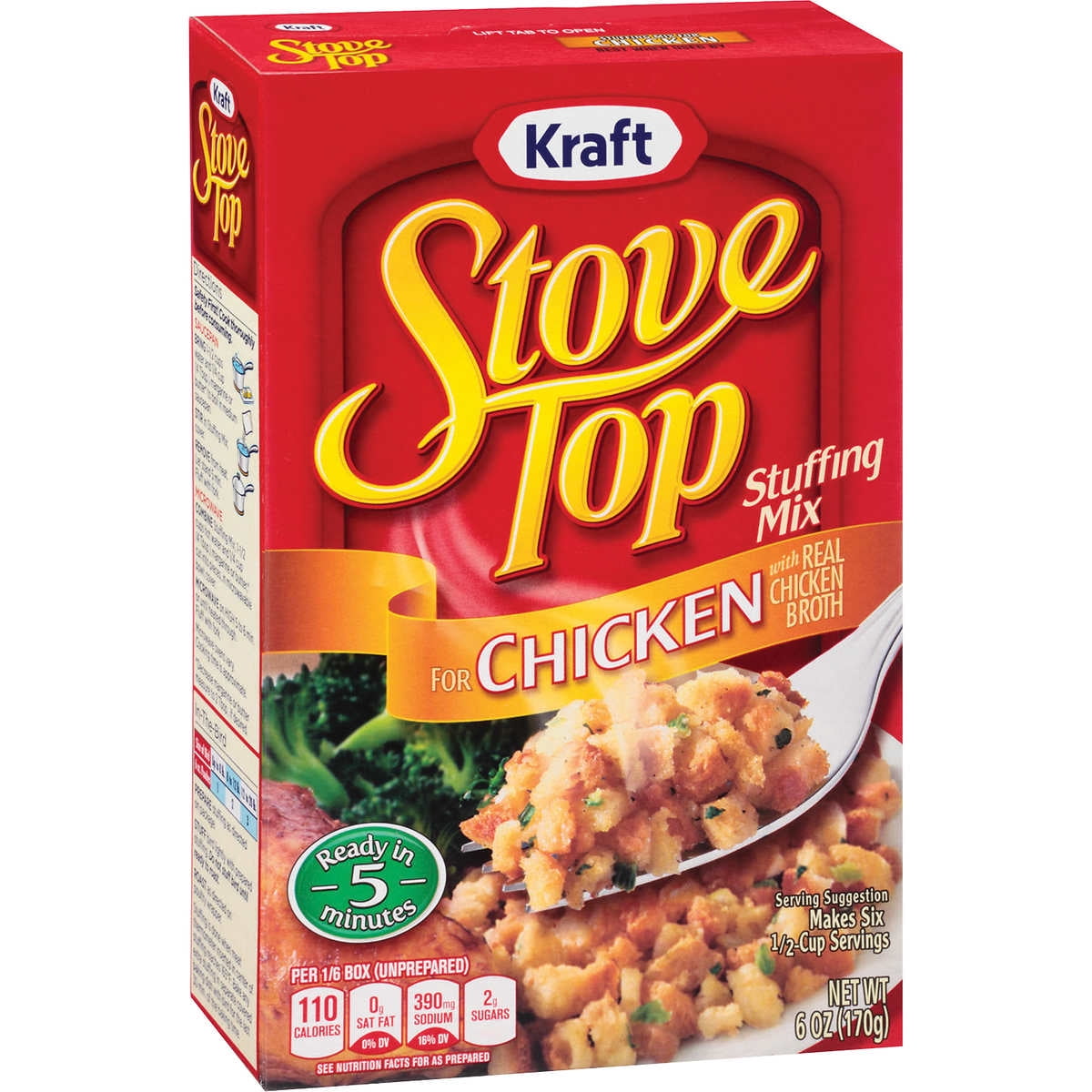 Kraft Stove Top Stuffing Mix for Chicken with Broth 8 Pk. 6 oz.