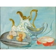 thumbnail image 2 of Tadeusz Makowski 18x15 Gold Ornate Wood Frame and Double Matted Museum Art Print Titled - Still Life on a Blue Background (1920), 2 of 4