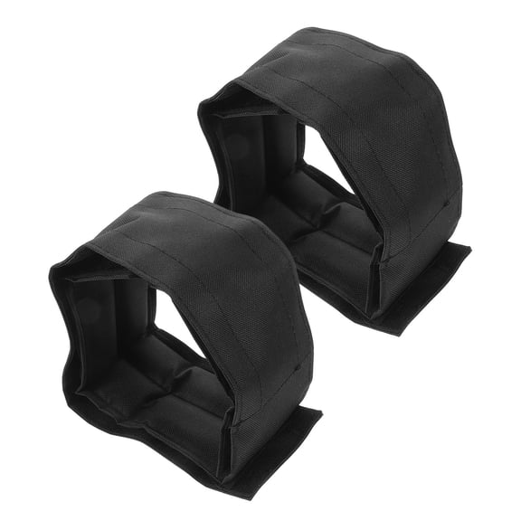 ETHZZLE 2Pcs Adjustable Black Drywall Stilt Replacement Foot Straps with Thick Padding for Enhanced Comfort