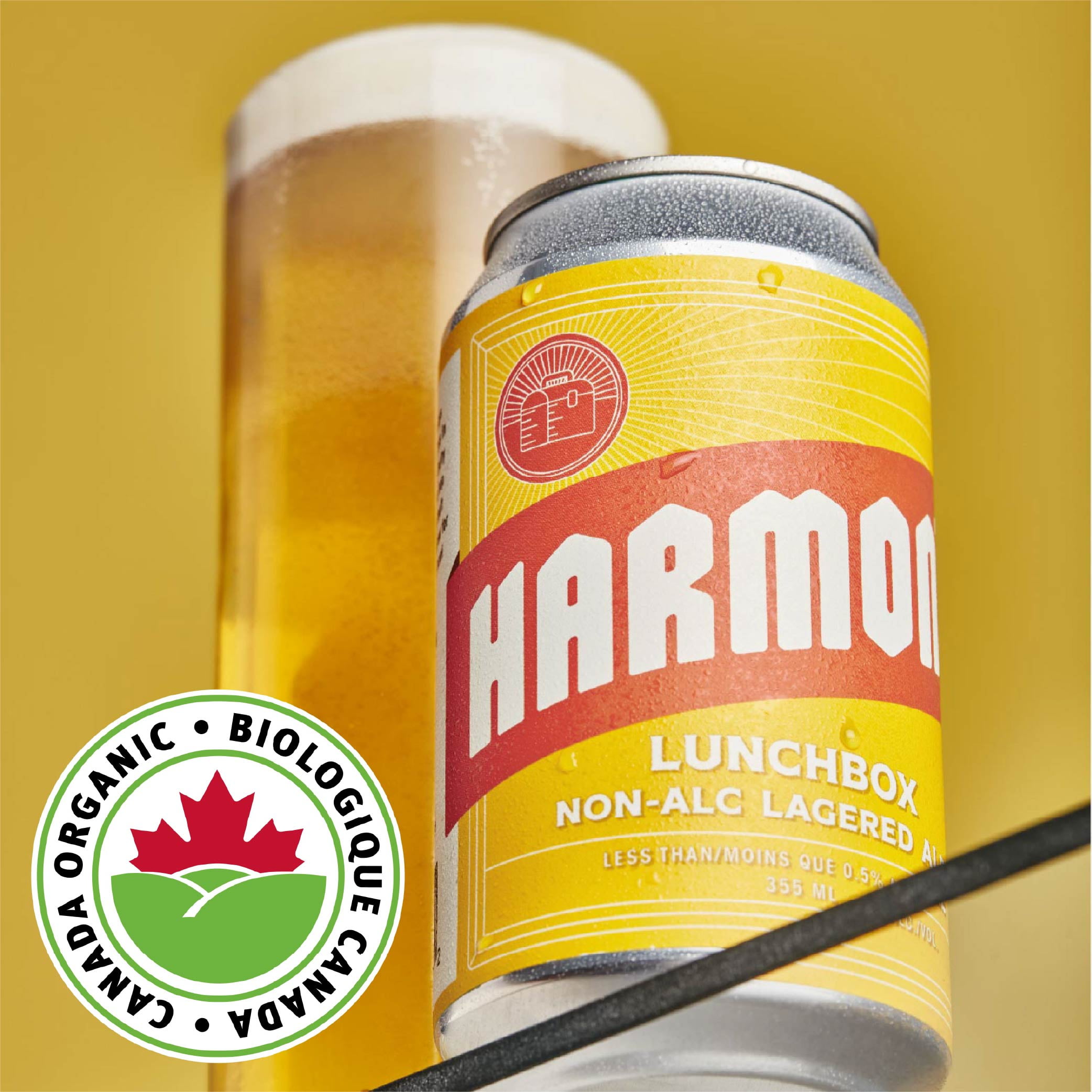 Lunchbox Non-Alc Lager, Craft Non-Alcoholic Organic Lager
