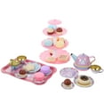 thumbnail image 1 of 1 Set of Tea Set Toys Simulation Tea Set Prop Decorative Tea Set Cartoon Tin Tea Party Toy Set, 1 of 6