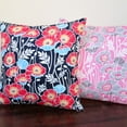 thumbnail image 2 of ARTISAN PILLOWS  Pristine Poppy Pink or Midnight Blue 20-inch Indoor Throw Pillow Cover Pink, 2 of 5