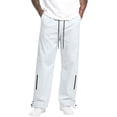 thumbnail image 2 of JUUYY Men's Lightweight Windbreaker Pants Straight Leg Elastic Drawstring Waist Moisture Wicking Casual Outdoor Quick Dry Trousers Beige XL, 2 of 6