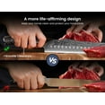 thumbnail image 3 of SYOKAMI Multifunction Carving Knife, 12 Inch High-Carbon Japanese Style Brisket Knife with Wood Handle, Damascus Pattern Full Tang Design, Razor-Sharp Slicing Knife for Meat Cutting with Gift Box, 3 of 6