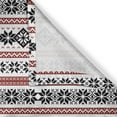 thumbnail image 4 of Ambesonne Nordic Grommet Curtain Single Panel, Ornate Seasonal Motifs Art, 50"x60", White Black Ruby, 4 of 5
