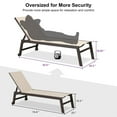 thumbnail image 2 of PURPLE LEAF Oversized Patio Chaise Lounge Set of 3, Aluminum Reclining Loungers with Side Table, Adjustable Backrest & Wheels – Waterproof, Easy to Assemble for Deck, Pool, Lawn, or Garden，Misty Grey, 2 of 8