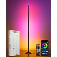 thumbnail image 1 of OUTON LED Floor Lamp, 24W RGBCW Corner Lamp with 256 Scenes & 16 Million Colours, Smart APP & Remote Control, Music Sync, Dimmable Colour C, 1 of 9
