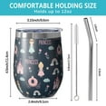 thumbnail image 5 of 12oz Stemless Wine Tumblers Dark Blue Little Princess Pattern Vacuum Insulated Stainless Steel Travel Tumbler Cups Mug with Lid and Straw for Champaign,Cocktail,Beer with Cleaning Brush, 5 of 5