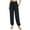 Black, variant on Lolmot Women's Yoga Pants V Crossover High Waisted Sweatpants Solid Color Stretch Gym Workout Cinch Pants Joggers Trousers Sweatpants with Pockets