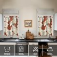 thumbnail image 4 of Pioneer Kitchen Curtains and Valance Set 36 Inch Tier White Flowers on Red 3 Pieces Set Dining Room Small Curtain Drapes Cafe Curtains Valance for Home Decor Rod Pocket, 4 of 6