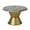 Gray Solid Round 10" x 10" x 7", variant on CosmoLiving by Cosmopolitan 14" x 7" Gray Ceramic Cake Stand with Gold Base, 1-Piece