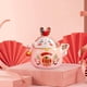 thumbnail image 4 of Estatua de conejo chino de cerámica con forma de caja de ahorro de dinero, caricatura y adorable Rosado, 4 of 9