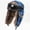 Blue, variant on TKKCS Unisex Winter Plaid Trapper Hat with Matching Goggles Windproof Warm Faux Fur Ear Flaps Ski Hat Red Free Size