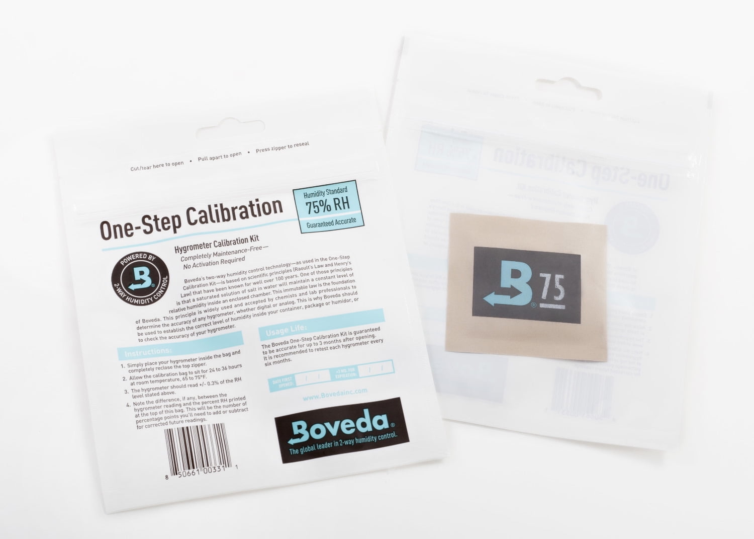 Boveda One-Step Hygrometer Calibration Kit 75% RH Standard Small by Boveda