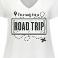 thumbnail image 4 of Inktastic I'm Ready for a Road Trip Women's Plus Size V-Neck T-Shirt, 4 of 5
