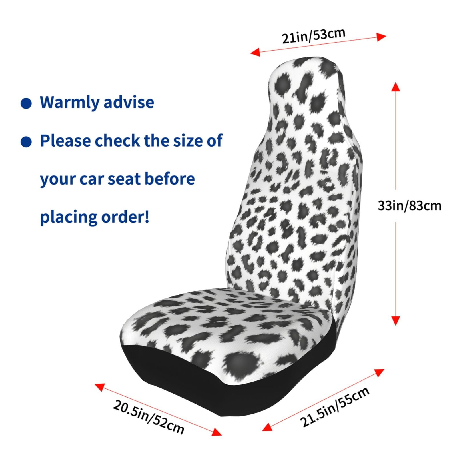 KAKALAD Leopard Print Animal Gray Pattern Snow Cheetah 01 Car Accessories Seat Covers Set Vehicle Seat Covers Universal Front Seats Protector 2 Pcs