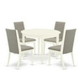 thumbnail image 2 of East West Furniture Dining Room Set Linen White, BOLA5-WHI-06, 2 of 6