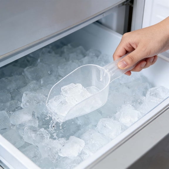 Byujiro Plastic Ice Scoop Multi-Function Utility Scoop for Scooping Ice, Pet Food, Grains, Flour & Freezer Storage, Ergonomic Handle for Grip