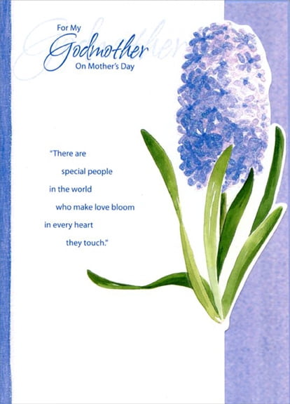 Designer Greetings Die Cut Blue Flower Godmother Mother S Day Card Walmart Com