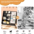 thumbnail image 5 of NACHES 4 Tier Kid Bookshelf Wooden 5 Sling Children Bookcase Toddler Montessori Bookcase Book Rack Display Toy Storage Organizer Book Display Shelf Stand Classroom Bedroom Nursery Playroom (Black), 5 of 18