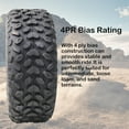 thumbnail image 5 of M optimized 19x7-8 ATV Tires, 4PR All Terrain 19x7-8 TL ATV UTV Trail Sand Mud Off-Road Tires, Tubeless, Set of 2, Black, 5 of 8