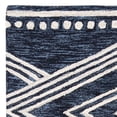 thumbnail image 2 of SAFAVIEH Micro-Loop Glenda Geometric Aztec Wool Area Rug, Navy/Ivory, 4' x 6', 2 of 4