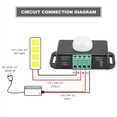 thumbnail image 5 of Motion Sensor Switch, 12V 24V PIR Sensor LED for Flexible LED Strips Light, 6 Pack, 5 of 6
