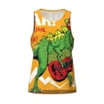 thumbnail image 4 of Easygdp Cool Dinosaur Playing Guitar Men's Tank Top, Sleeveless Muscle T Shirts, Breathable, Quick-Dry, Loose for Gym, Running, Fitness - Medium, 4 of 9