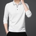 thumbnail image 4 of Blusa y camisa de manga larga con cuello vuelto para hombre, pijama deportivo para el hogar, camiseta de color liso, blusa deportiva de poliéster para hombre, 4 of 6