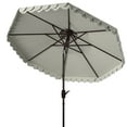 thumbnail image 3 of Safavieh Elegant Valance 9ft Metal Double Top Umbrella in Beige and White, 3 of 6