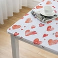 thumbnail image 5 of Awypu Small Hearts Pattern Square Fitted Tablecloth - Great for Home Kitchen/Parties/Holiday Dinner - 100% Polyester Fiber white, 5 of 8