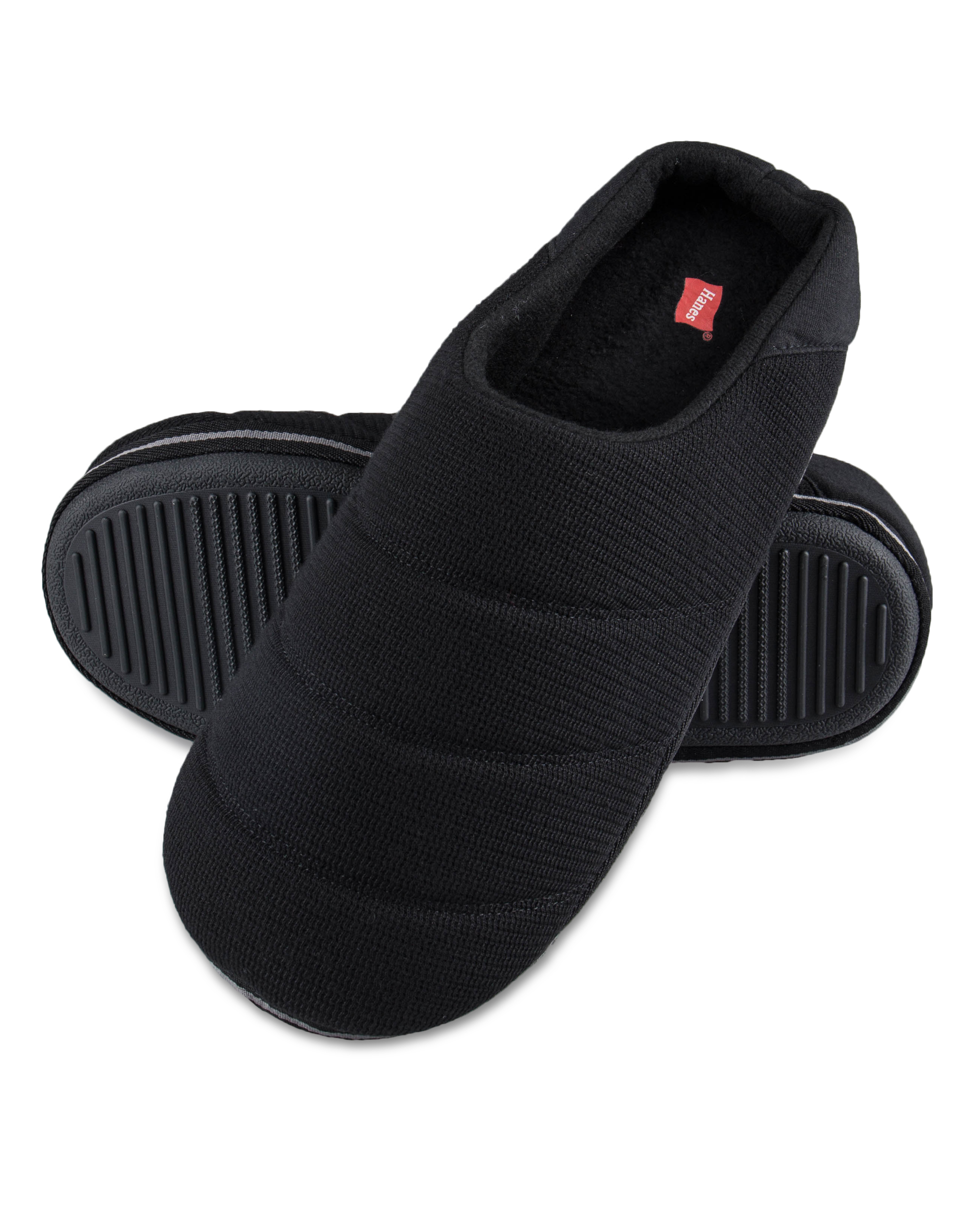 Hanes Men's Waffle Knit Puffer Indoor/Outdoor Clog Slipper