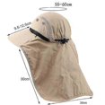thumbnail image 2 of Outdoor Sun Hat Anti-Purple Protective Hunting Hat with Neck Cover (Khaki), 2 of 5