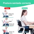 thumbnail image 2 of Soporte Lumbar para Silla de Oficina con Gel Cojin para Coxis y Ciatica Ergonomico Almohada Lumbar para Asiento Automovil Cushion de Respaldo Ortopédica Espuma con Memoria Aliviar Dolor de Espalda, 2 of 8